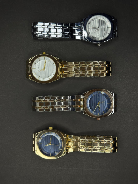 Classic Gucci-Inspired Stainless Steel Watch – Unisex Premium Edition