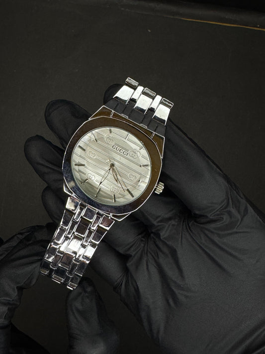 Classic Gucci-Inspired Stainless Steel Watch – Unisex Premium Edition
